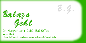 balazs gehl business card